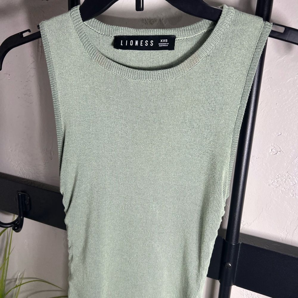 Lioness Military Minds Mini Dress - Sage Green Size XXS - Picture 9 of 15